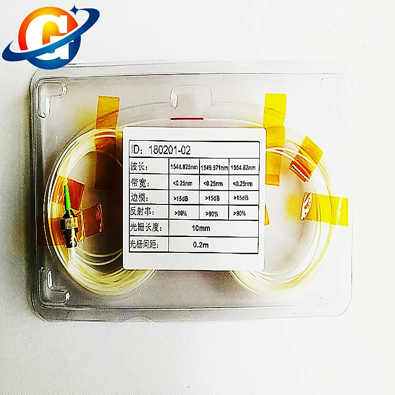 

Fiber Bragg Grating 1544nm 1549nm 1554nm Raster String FBG Length 10mm SC FC LC Connectors Optional
