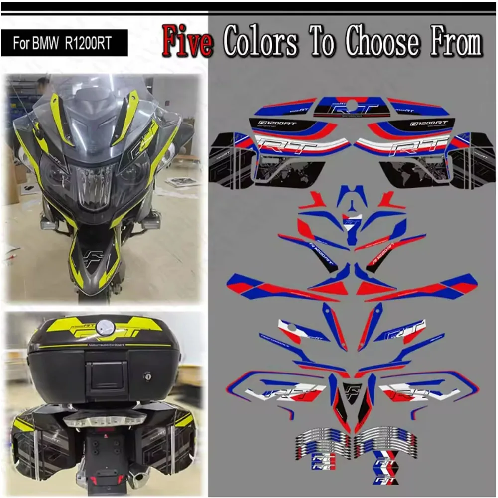 

Motorcycle For BMW R1200RT R 1200 RT Fairing Fender Trunk Luggage Cases Protector Tank Pad Grips Kit Knee Wheels Stickers Decals