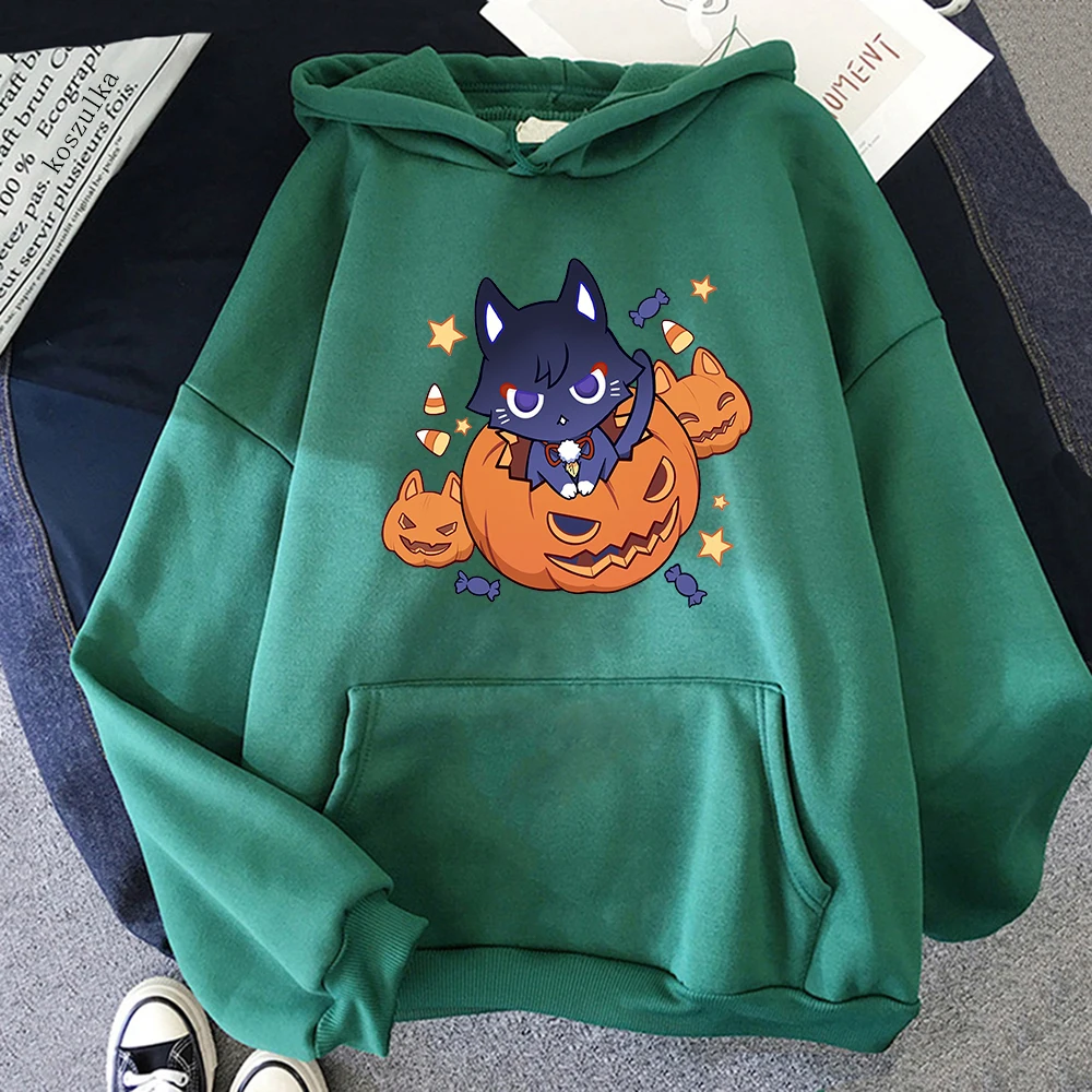 Sweat à capuche Genshin Impact planchers amouche Cat pour hommes et femmes, sweat-shirt unisexe, sweats à capuche vintage, esthétique Halloween, Harajuku, hiver, grill, 2024