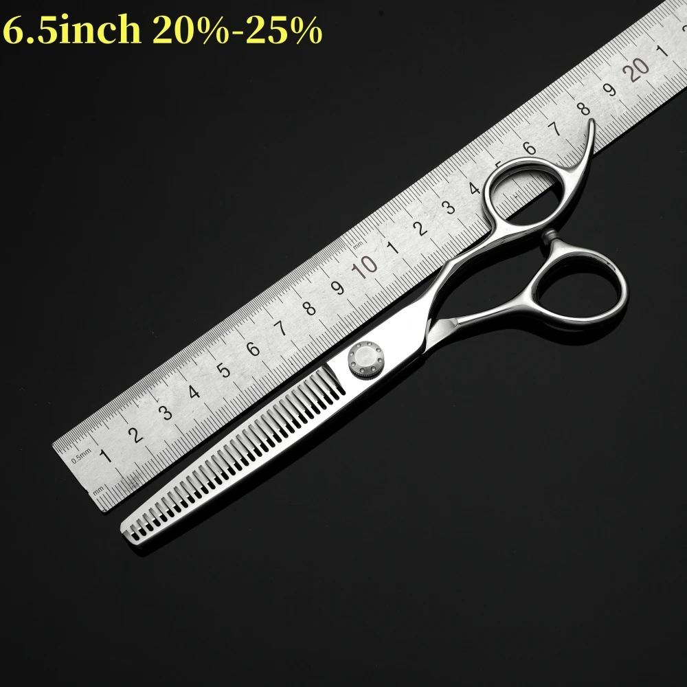 6.5inch thinning scissors，Multi-functional Reverse Direction Gear Professional Barber Japanese 440C Scissors 5.5-6-6.8-7inch