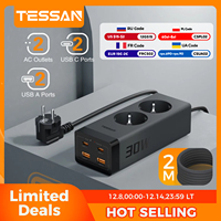 TESSAN 30W GaN Multiple Socket Power Strip with 2 Outlets 2 USB 2 Type C Cube Surge Protection Socket with 2M 5M Extension Cord