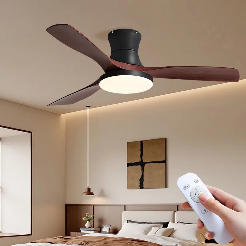 Modern LED Lamp With DC Motor Ceiling Fan Lamp Large Air Volume Remote Control Suitable for Kitchen Bedroom And Dining Room