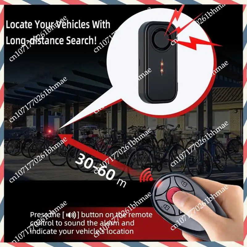 -A21Z Vehicle Search Vibration Bike Alarm, 113Db Remote Controlled Motorcycle And Bicycle Security Detector