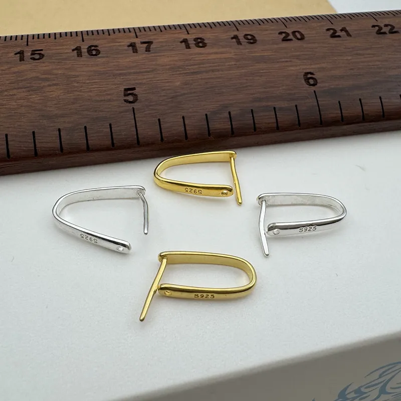 1PCS Solid 925 Sterling Silver Pendant Connector for Jade DIY Jewelry Making Buckle with Neddle Accessories