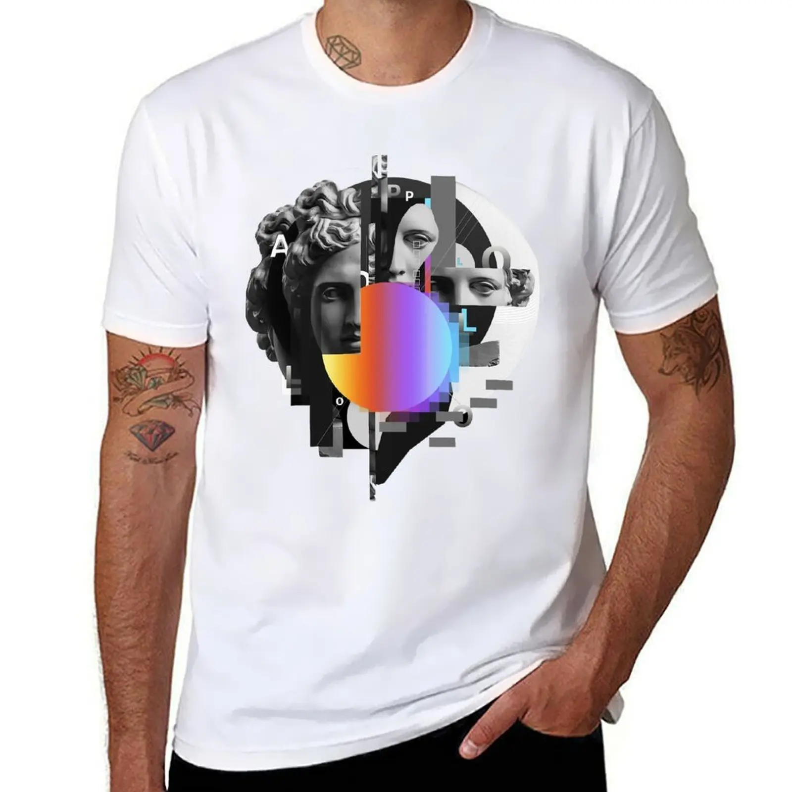 

Greek Vaporwave Aesthetic Angel T-Shirt funny t shirts cotton man t shirt cotton high quality T-Shirt