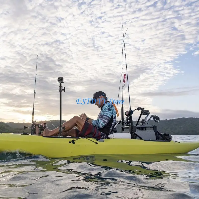 

G6DE Adjustable Kayak Camera Mount Base Safety Camera Holder with Long Arm, Marine Boats Camera Mount Brackets Accessories