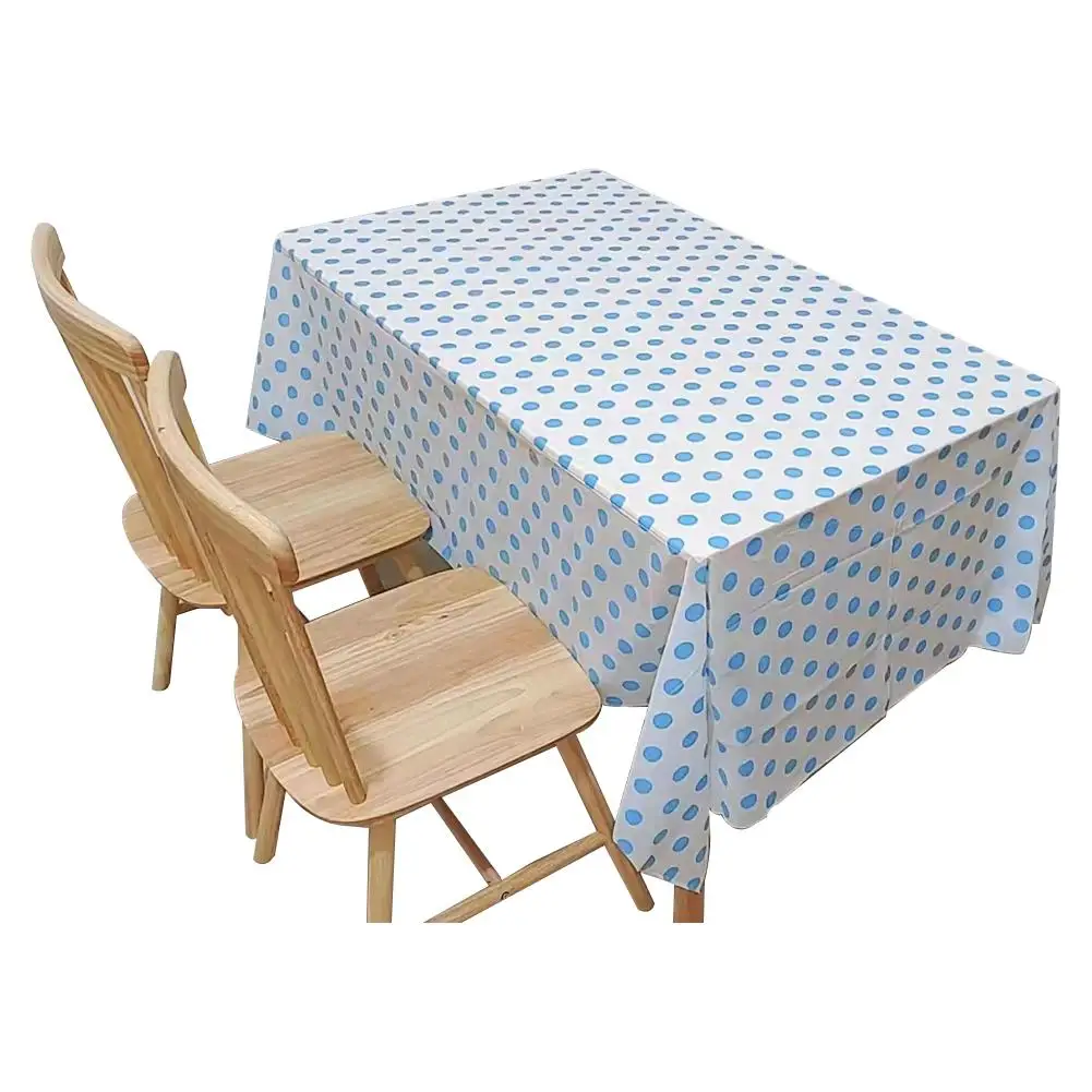 Nappe de table en PVC imperméable à l'huile verde, anti-brûlure, couverture de table à manger, accessoires de cuisine, QueDeco S8O8