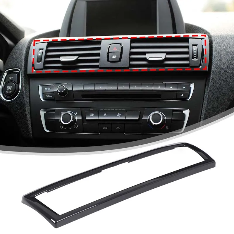 

For BMW 1 2 Series F20 F21 F22 F23 2012-2018 Automotive Interior ABS Carbon Fiber/Chrome Plated Center Control Air Outlet Frame
