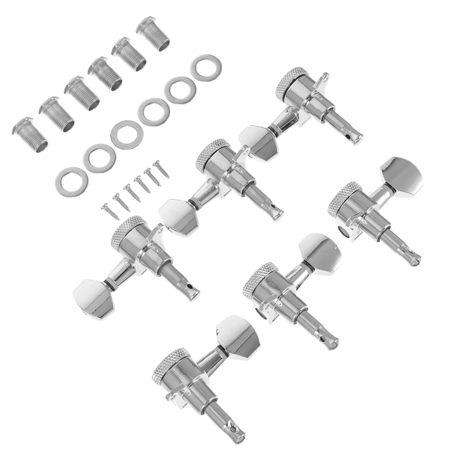 

Metal Guitar Tuning Pegs Keys Replacement Machine Heads for Acoustic Electric Bass Durable Easy to Tune Fully Enclosed Practical