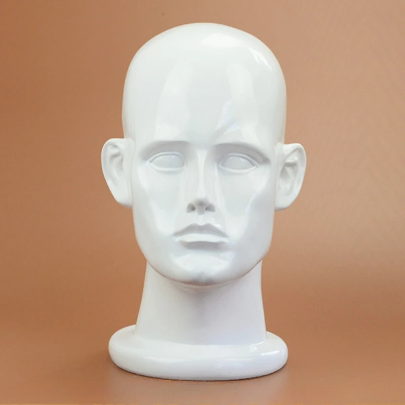 

White Male Mannequin Head Plus Size for Wig Hat Display Photography Prop