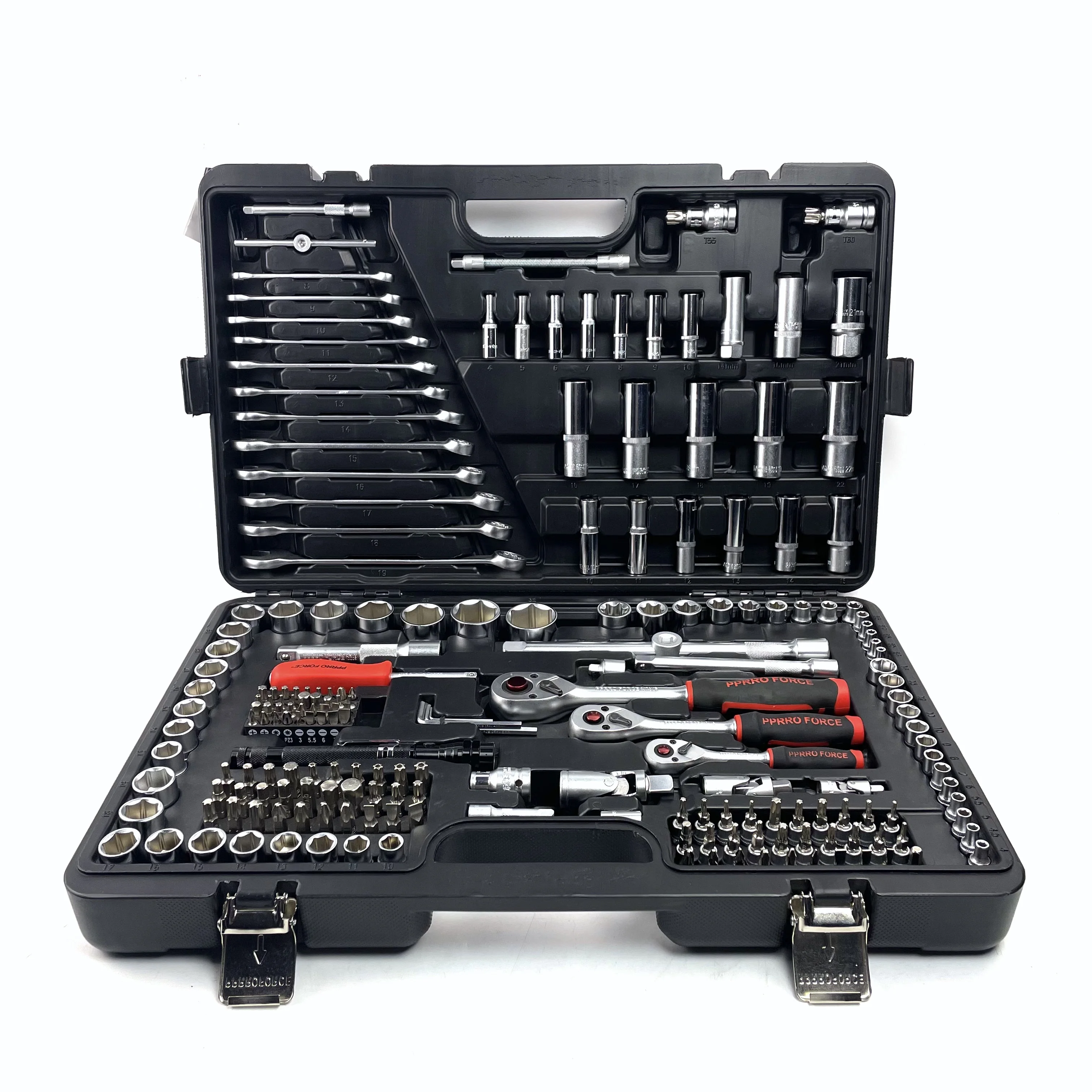 Custom 216-Piece Home Tool Set Customizable OEM 1-Year Warranty Including Ratchet Wrenches Sockets Plastic Bits Garden Electrica