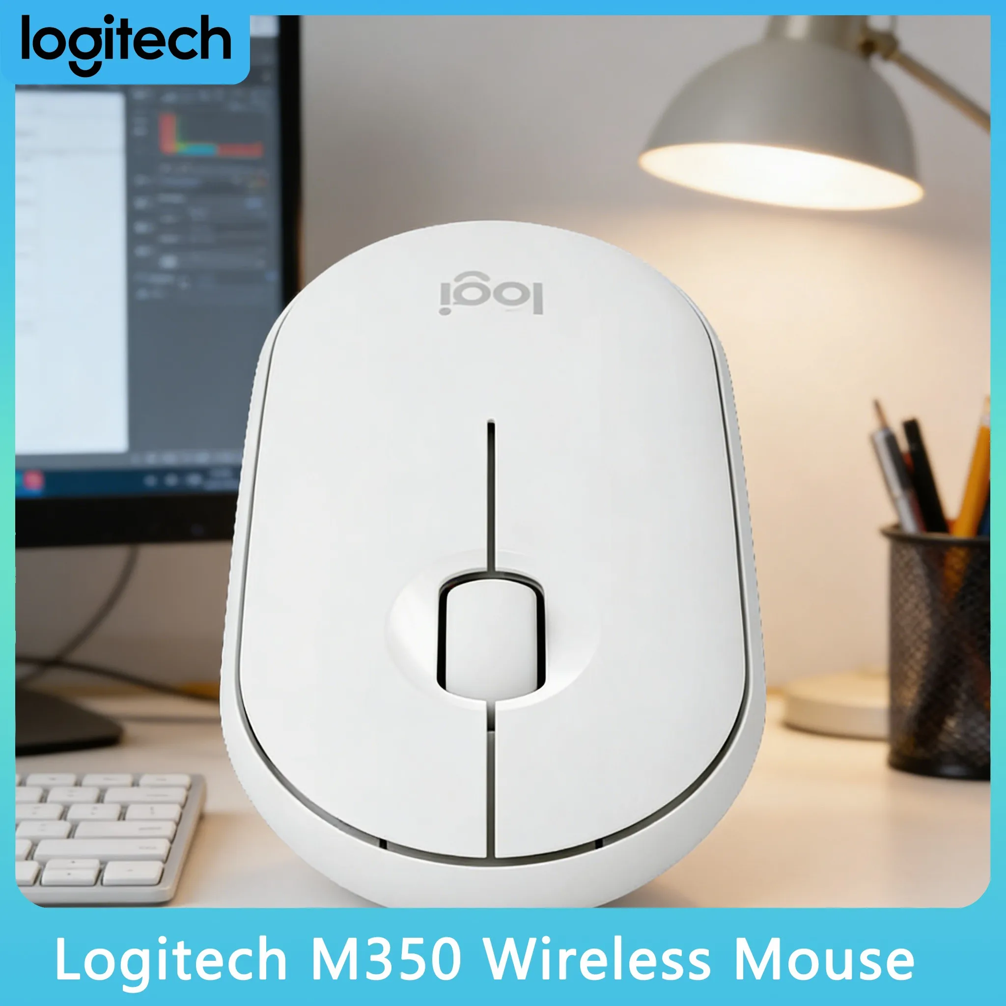Logitech M350 Pebble: Ratón Inalámbrico Dual, Óptico de 1000 DPI, Silencioso