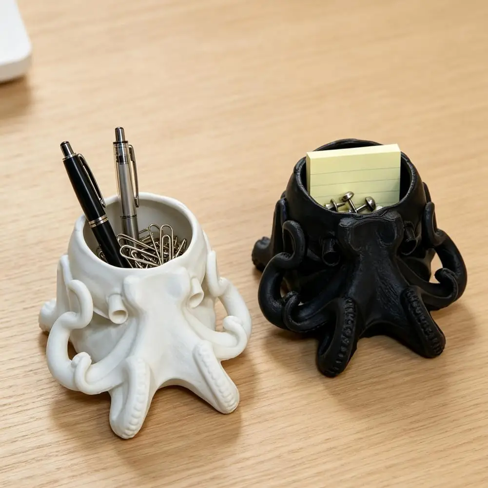 Octopus Ornament Tentacle Desk Organizer 3d Printed Octopus Desk Organizer Dark Tentacle Sculpture Unique Pen Holder Vanity