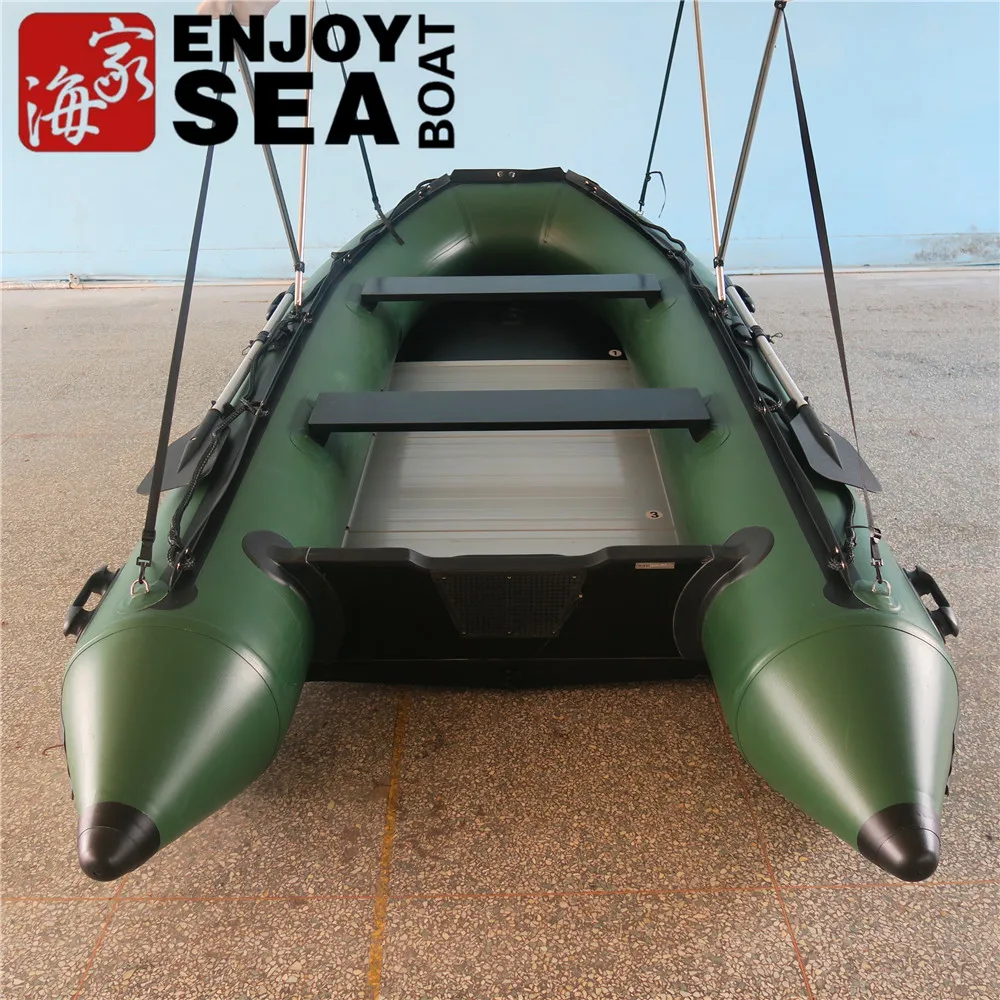 Verde con mini bote inflable negro Barco de pesca inflable