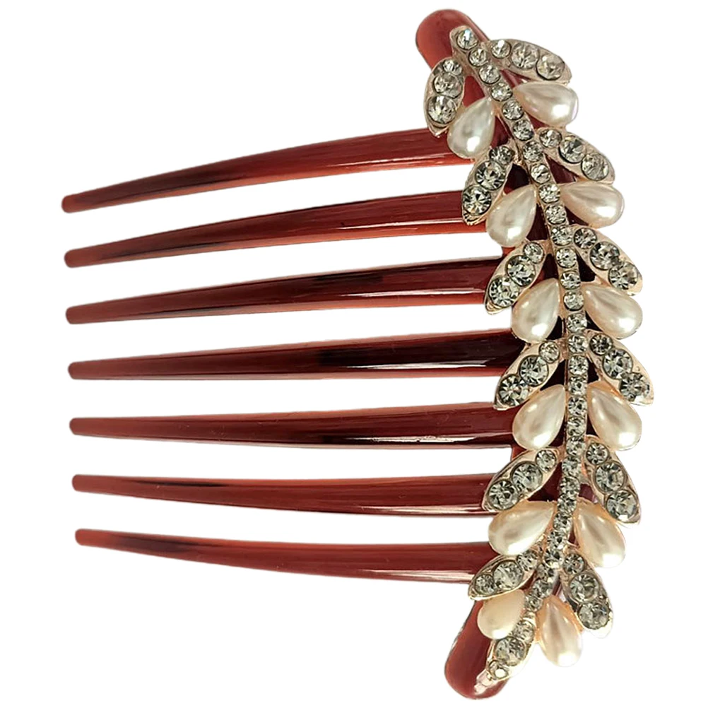 

Bow Hair Comb Pearl Rhinestone Bride Wedding Bridesmaid Clip Accessories Girls Bridal Headpiece Combs Hanfu Decorative Fine Hair