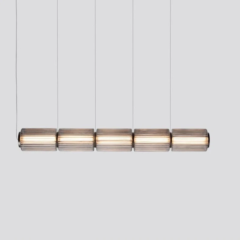 

Nordic Glass Cylinder Restaurant Pendant Lights for Living Dining Room Kitchen Food Tables Chandelier Home Decor Lusters Fixture