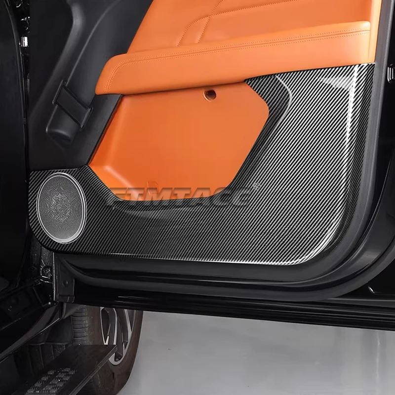 For GWM HAVAL H9 2024 2025 2026 ABS Carbon Fiber Inner Gate Door Panel Protection Anti Kick Cover Interior Stickers