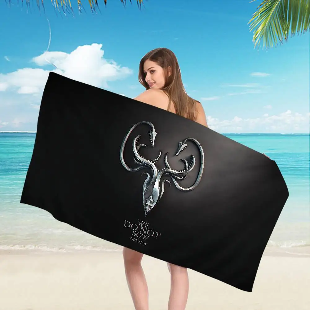 Film G-Game of TV T-Thrones Bath Towel Microfiber Soft Water Absorbing Breathable For Girl Kids Decorative Cartoon Beach Towel