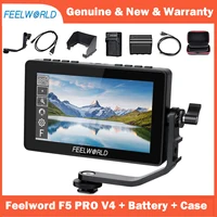 FEELWORLD F5 PRO V4 Monitor de campo de cámara F5 PRO V4, pantalla táctil de 6 pulgadas, 3D, LUT DSLR, Kit de alimentación externa F970, salida de entrada HDMI 4K