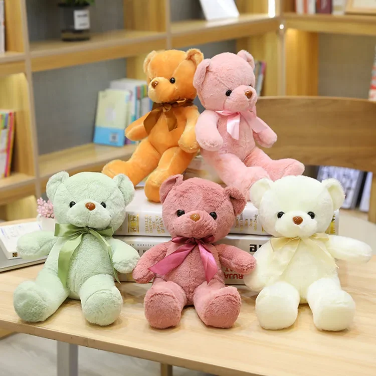 30cm 10 plush toys plush animal doll pink gray white small teddy bear doll cute birthday gift for daughter