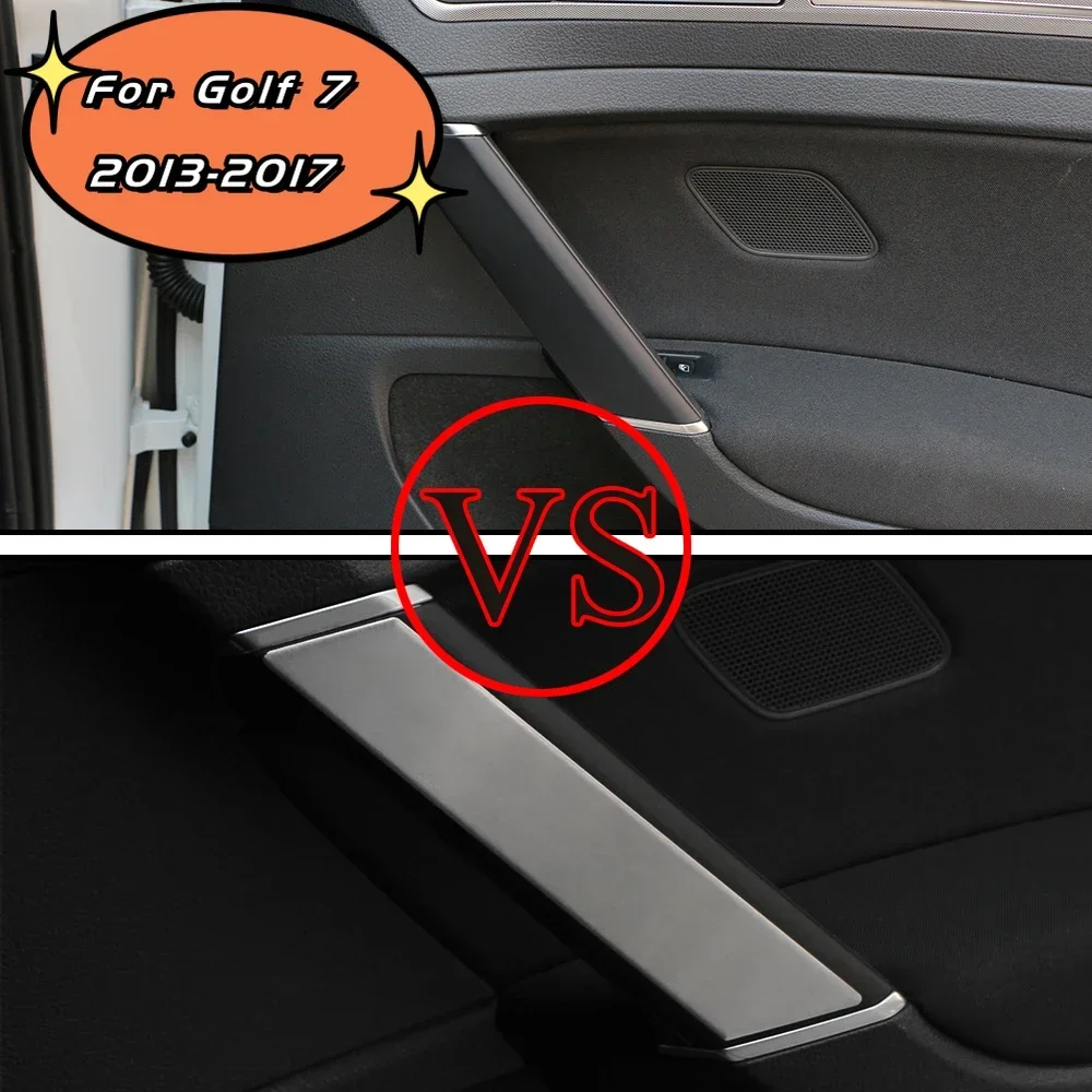 Inner Door Handle Cover Trim for Volkswagen VW Golf 7 7.5 MK7 MK7.5 2013-2019 4Pcs/Set Stainless Steel Accessories