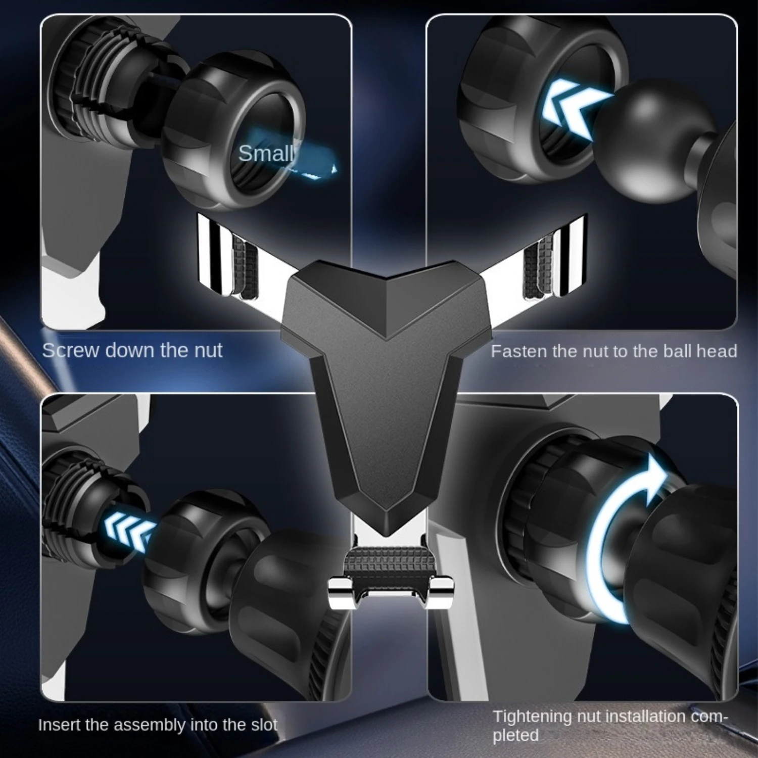

New Car Mobile Phone Holder Car Air Vent Hook Clip Universal Gravity Navigation Snap Type Car Mobile Phone Holder