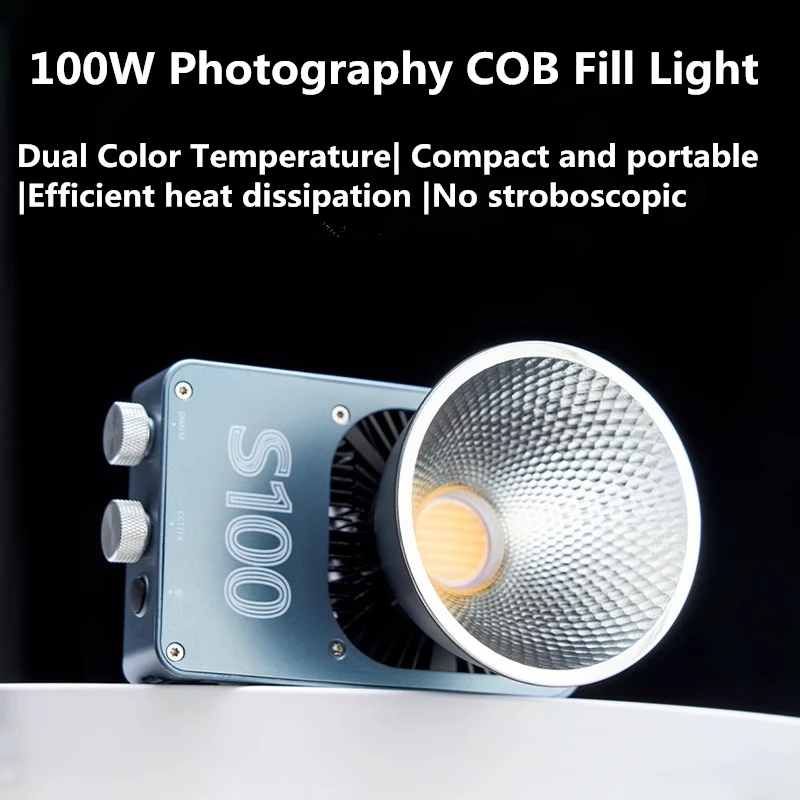 

photographic lighting S100 100W camera Dual Color COB Fill Lights For Outdoor LED PUBLIC PHOTOGRAPHY Portable light for photo