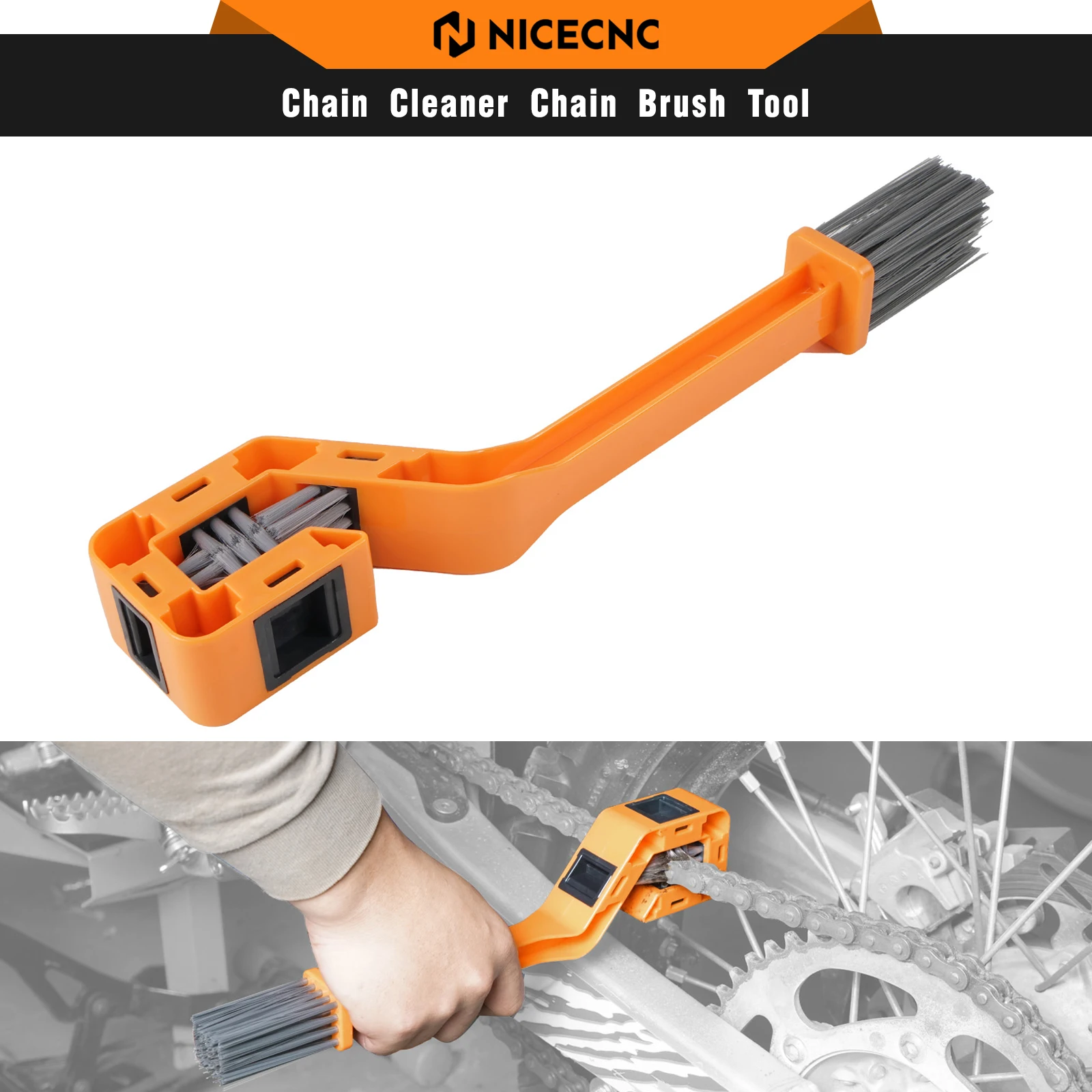 For KTM EXC 300 Chain Cleaner Chain Brush Tool For Husqvarna TE300 Beta RR300 GasGas Honda Yamaha Kawasaki Suzuki Sherco ATV UTV