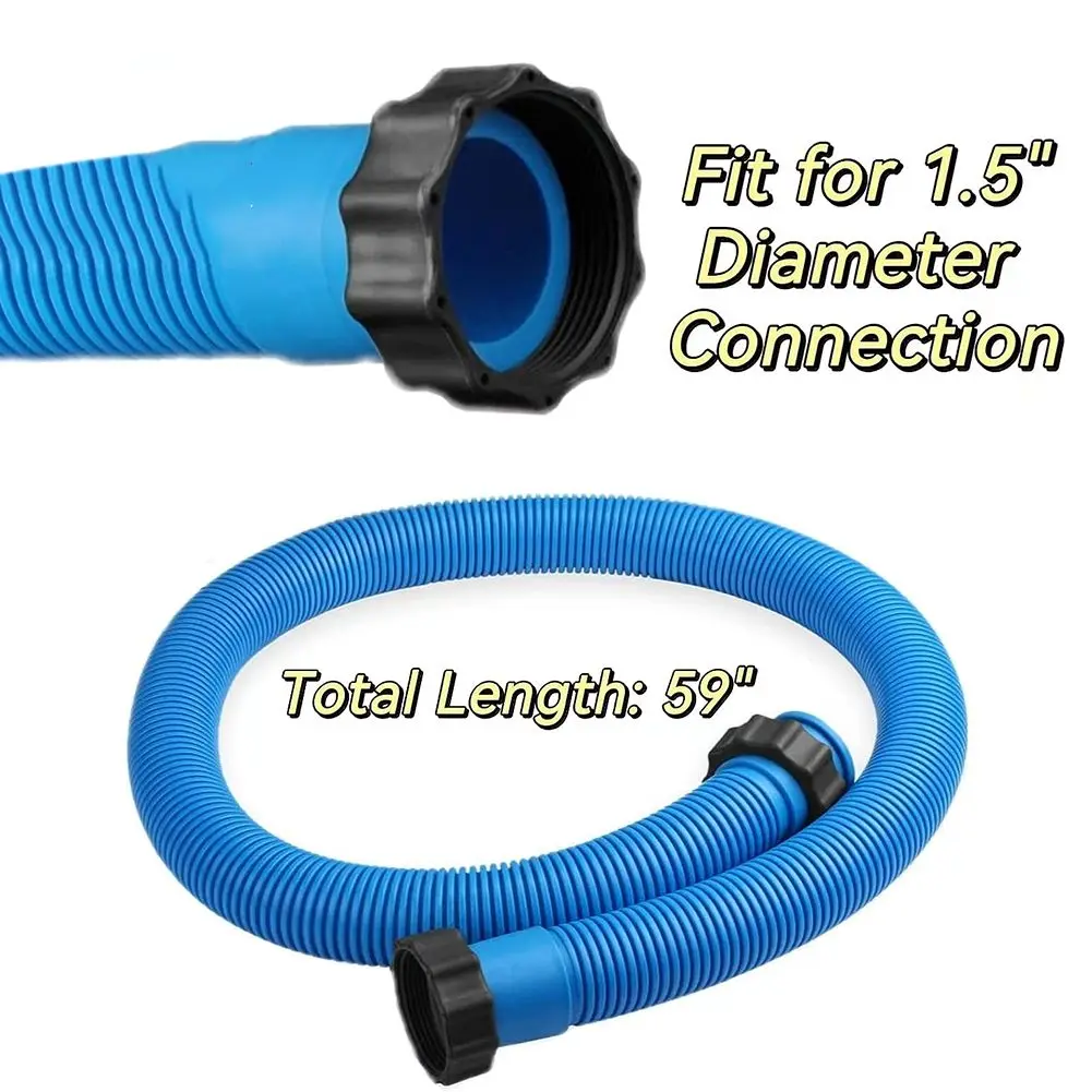 

1PCS Hose For Intex 29060E 1.5" Diameter Accessory Pool 1,500 GPH Pump Replacement 59" Pool Pump Hose Replace Easy Installation