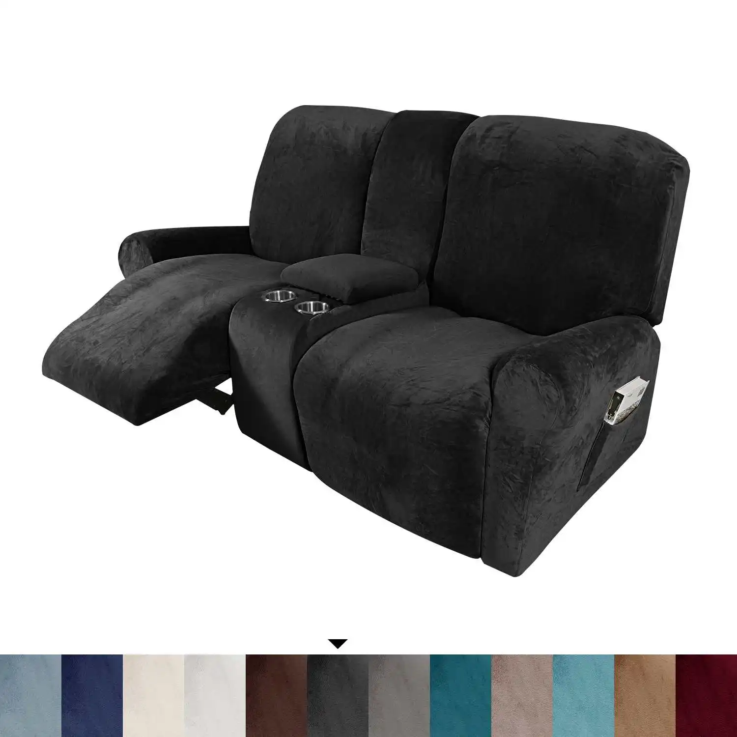 

Fleece Washable Removable Split Recliner Chair Cover Slipcovers Dog Cat Pet Two Seat Couch Armchair Sofa Cover