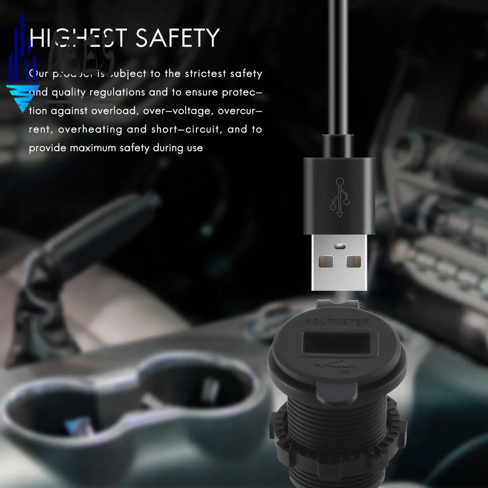 

AEE5-USB Car Socket 12V Car Charger 5V 4.2A Dual USB Car Charger Waterproof Car Cigarette Adapter Adapter With LED Digital Voltm