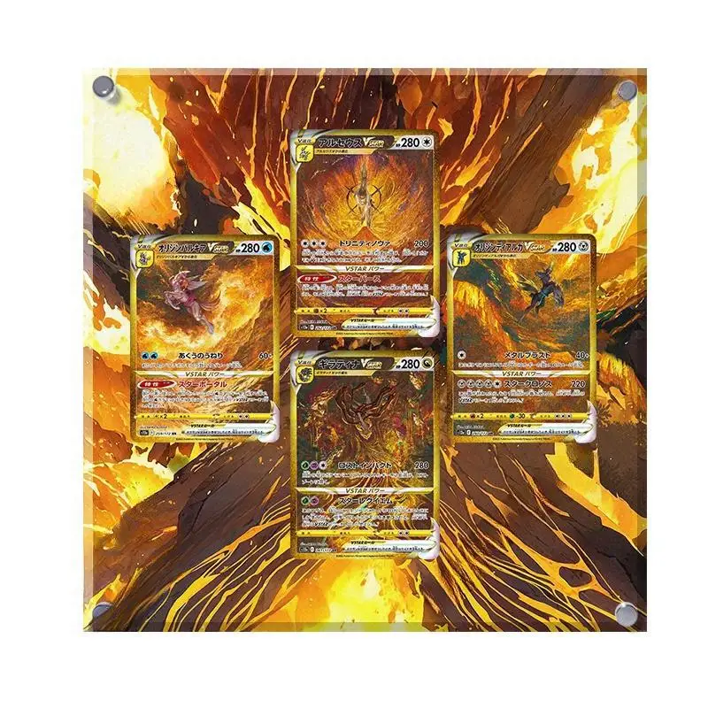 الكلاسيكية البوكيمون عرض موقف Magikarp جيراتينا بالكيا Dialga Ex الاكريليك بطاقة الطوب إطار صور Ptcg هدية لعبة لا تشمل بطاقة
