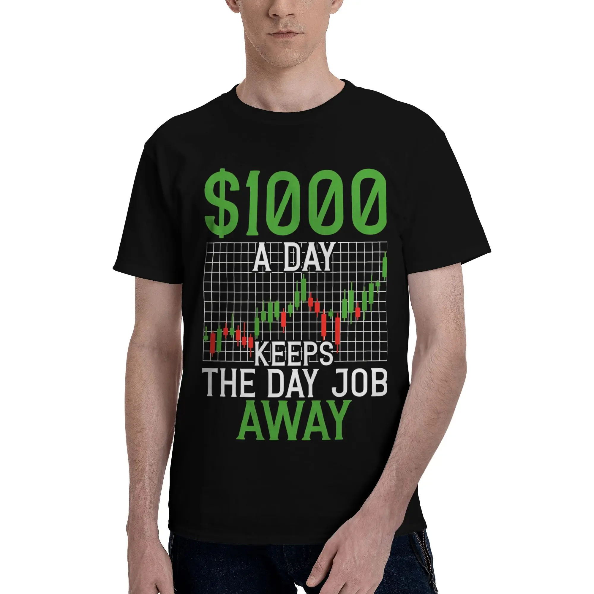 Future Forex Millionaire Chart Printed T Shirts Men Women  Pure Cotton  Tee Shirt Clothing