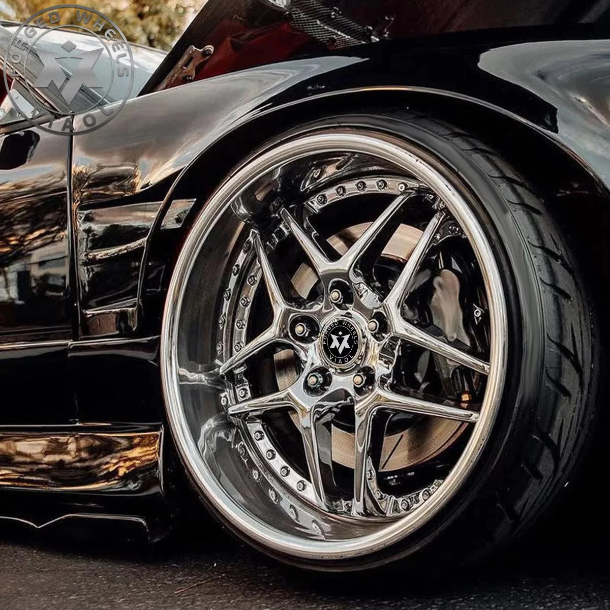 15 16 17 18 19 20 21 22 Inch Deep Dish Chrome Five Spoke Car Rims Racing Wheels 2-piece Custom Forged Wheels for bmw Z3 G80