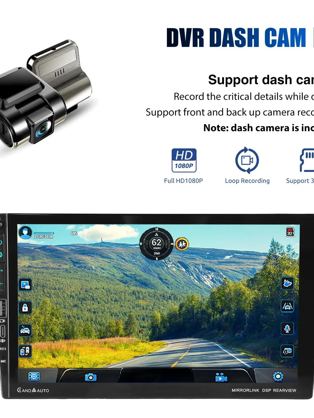 ESSGOO Autoradio Android15 9" 4+64 GB USB Type-C Panel für VW T5 Multivan 2010-2015 Bluetooth Wireless CarPlay GPS Navigation WiFi Sieben Farben Android Auto Lenkradsteuerung Mirror Link
