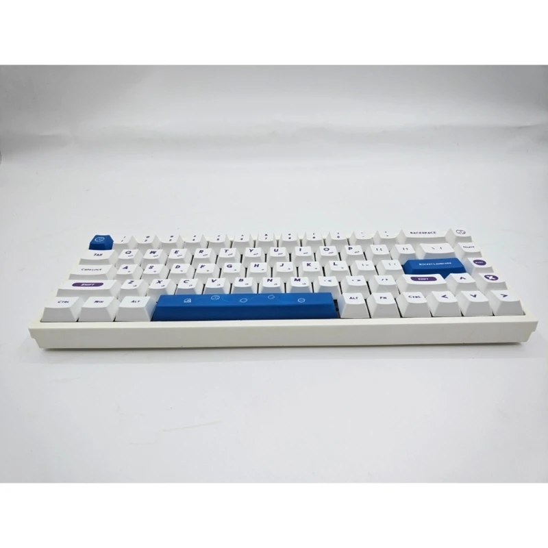 Teclas astronauta pbt grossas para teclados 126 teclas, teclas brancas minimalistas