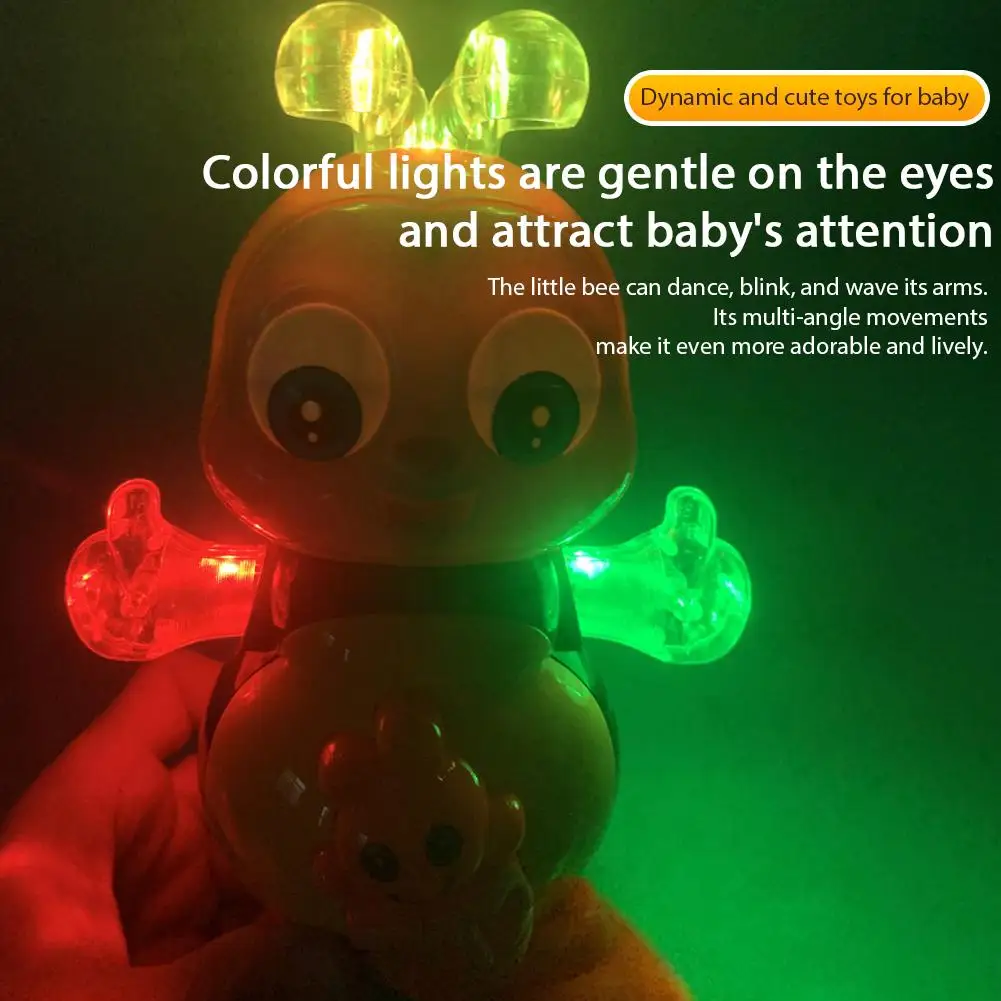 Interactive Musical Bee Toys, Dancing Toy,Musical Bee with Lights,Dancing Bees Toy, Delight Sensory Fun Birthday Gift Desk Decor
