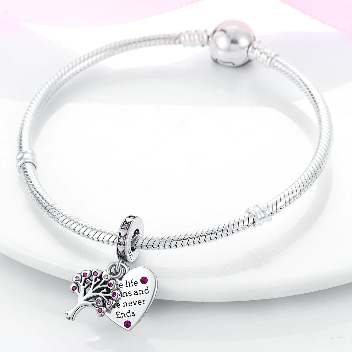 925 Sterling Silver Romantic Love HeartShape Series Charms Beads Fit Original Fine Bracelets S925 DIY Jewelry Gifts Accessory