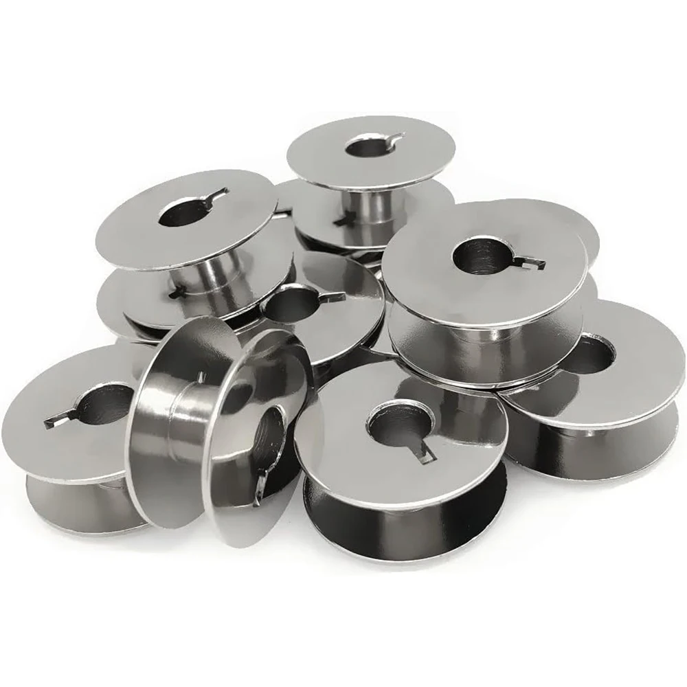 10-100 Stück Metall-L-Spulen (55623S) für Nähmaschinen von Singer, Brother, Janome, Bernina – Nähmaschinenzubehör