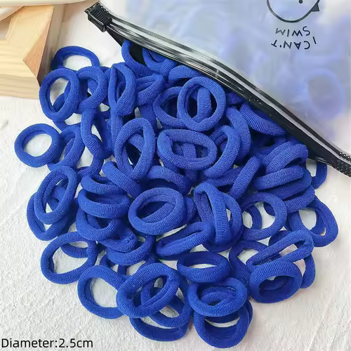 50pcs Black Elastic Hair Band Leagues Ties Colets Scrunchies Springs Gum Accessory For Girl Women No Damage Pigtails Holder Set - Image 42