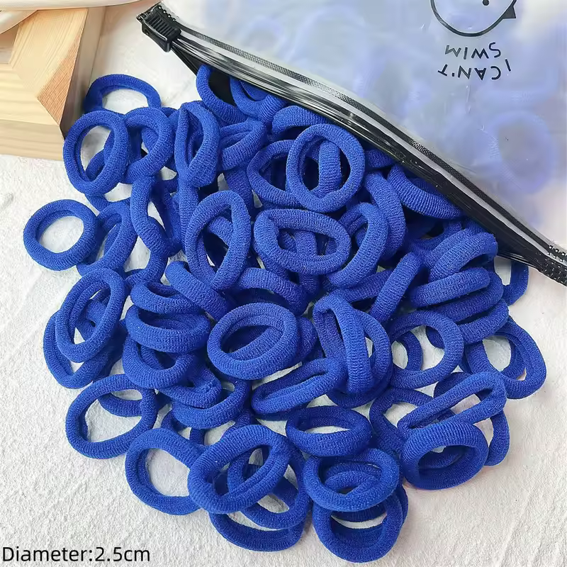 50pcs Black Elastic Hair Band Leagues Ties Colets Scrunchies Springs Gum Accessory For Girl Women No Damage Pigtails Holder Set - Image 42