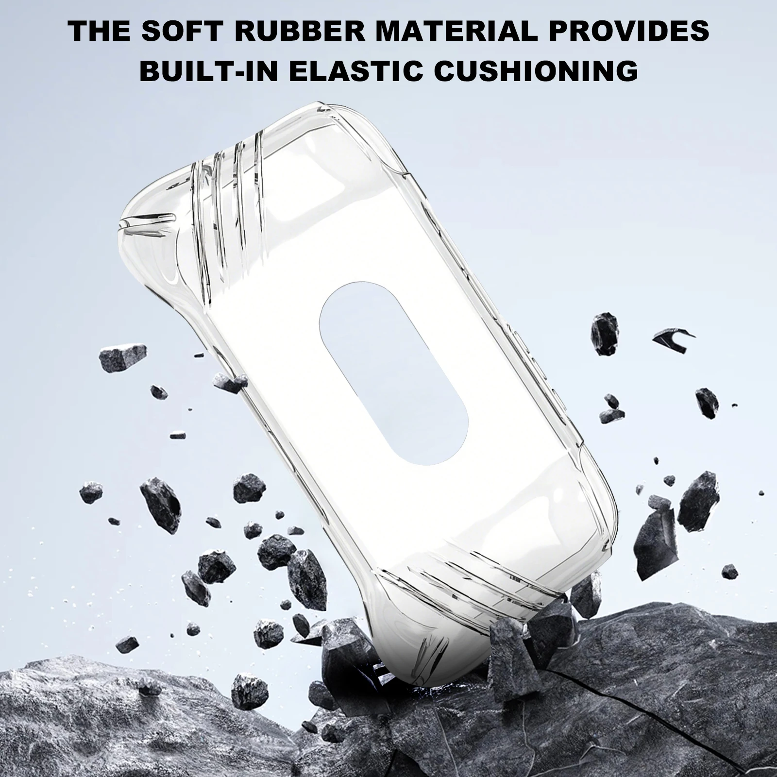 Shockproof Protective Cover for MiniLoong Pocket1 Handheld Game Console Ergonomic Grip Shell Transparent TPU Gaming Protector