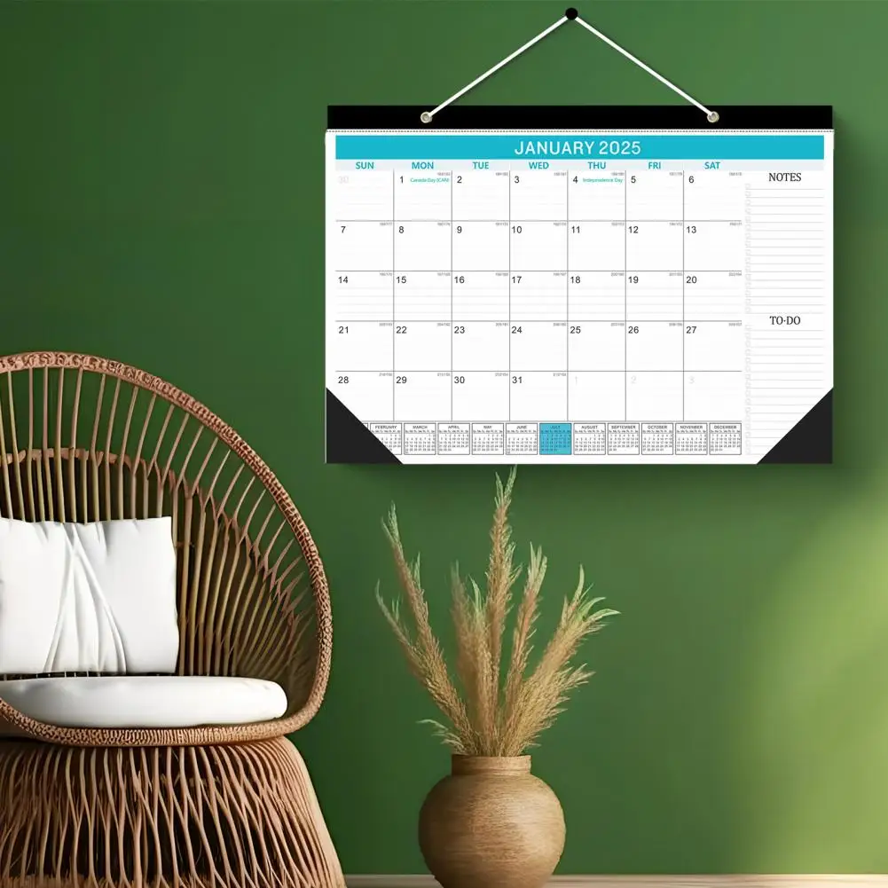 2024-2025 Wall Calendar July 2024 to December 2025 Hanging Calendar Daily Schedule Planner Monthly To-Do Notes Reminder for Home