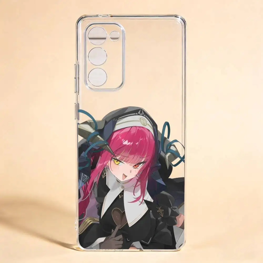 Houshou Marin Hololive Phone Case For Samsung Galaxy S24 S25 S23 S22 S21 Transparent Cover Case