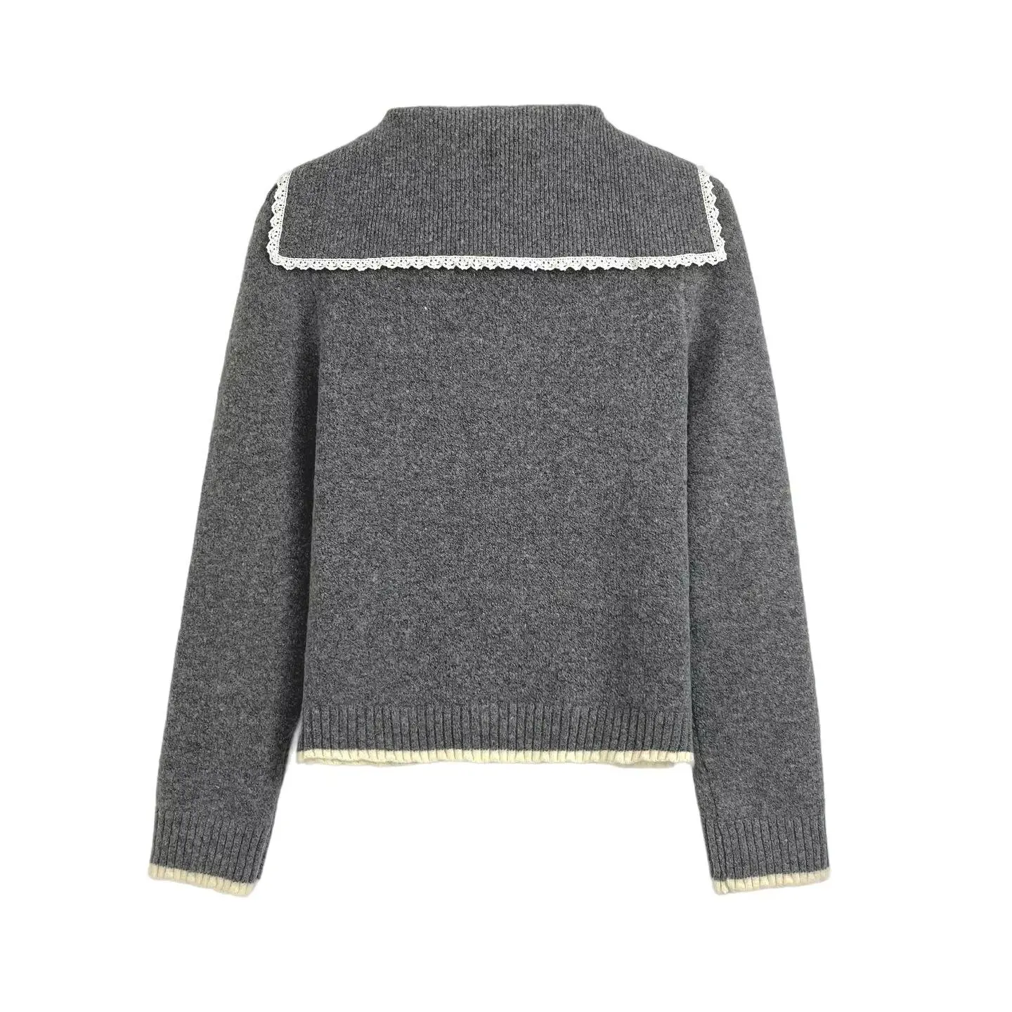 Style européen et américain coréen automne et hiver nouveau style polyvalent mince pull superposé pull cardigan polyvalent