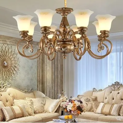 European style living room chandelier, study room, retro, simple, luxurious guest room, bedroom, dining room chandelier