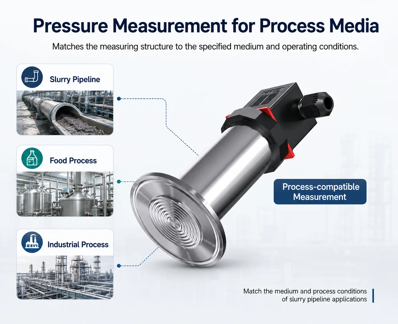 0-4bar 0-10bar Flat Film Pressure Transmitter Hygienic Type 4-20mA Output Pressure Transducer
