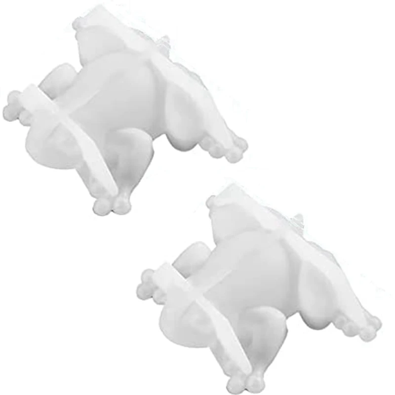 2PCS Frogs Shape Resin Molds 3D Cute Resin Molds Diy Crystal Glue Small Animal Ornaments For Epoxy Casting