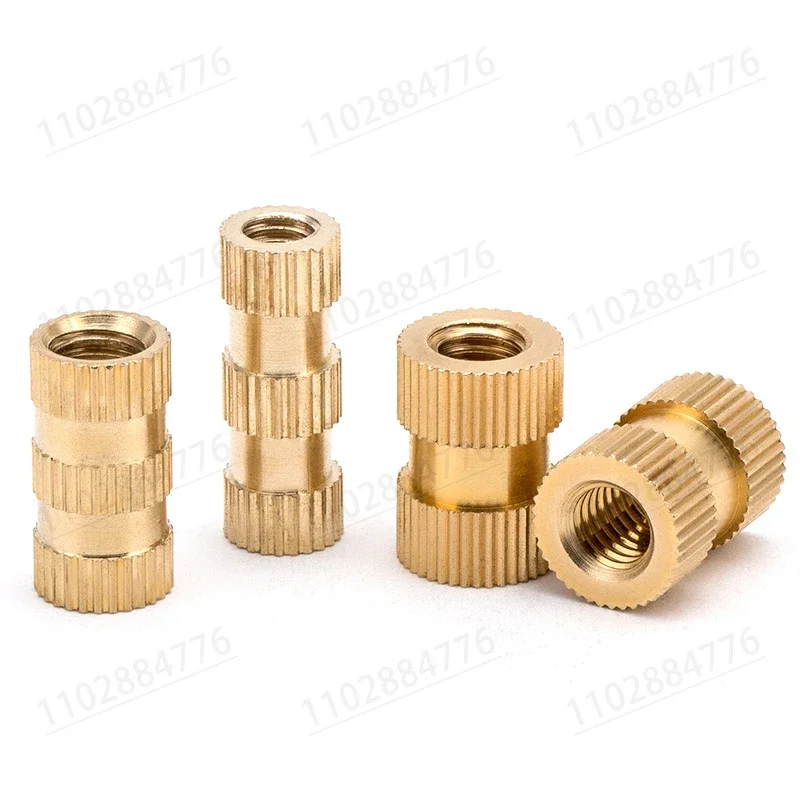 20/50/100PC M2.5 M3 M4 M5 M6 Hot Melt Brass Heat Insert Nuts Kit Up to 1300 Knurled Thread Injection Insertnuts Set for Plastic