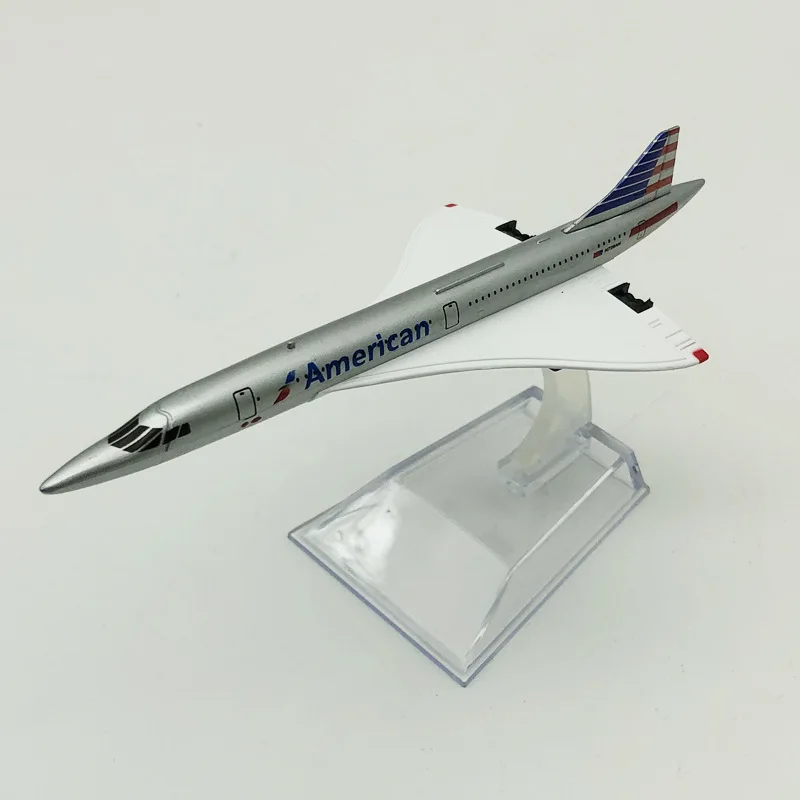 16/20cm Flugzeugmodell Concorde Air France/British/Singapore/American Druckguss-Legierung Flugzeugmodelle mit Ständer Kinderspielzeug Geschenk